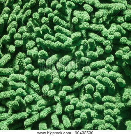 Green Cleaning Feet Doormat Or Carpet Texture