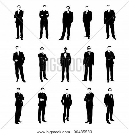 Set men silhouettes