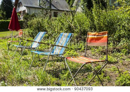Chairs Of Spectators Of Le Tour De France
