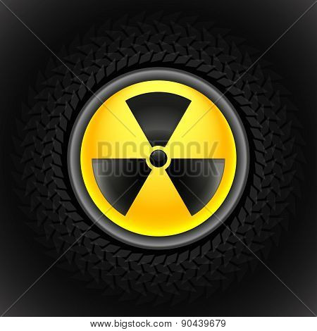 Sign Of Radiation Black
