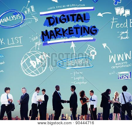Digital Marketing Branding Strategy Online Media Concept