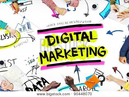 Digital Marketing Branding Strategy Online Media Concept