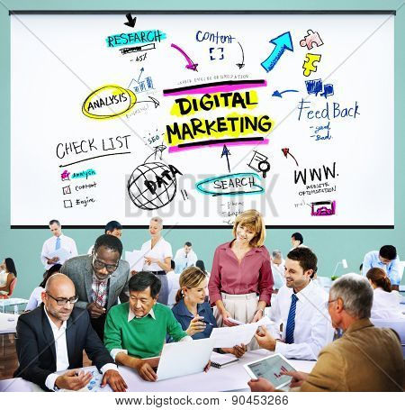 Digital Marketing Branding Strategy Online Media Concept