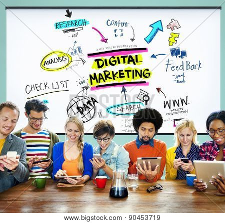 Digital Marketing Branding Strategy Online Media Concept