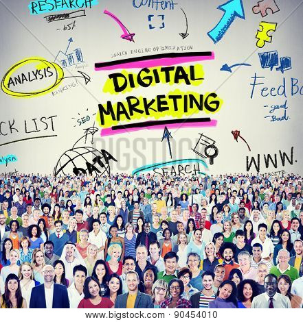 Digital Marketing Branding Strategy Online Media Concept
