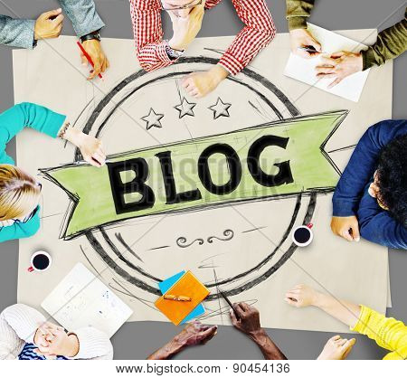 Blog Blogging Online Design Web Page Website Concept