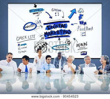 Digital Marketing Branding Strategy Online Media Concept