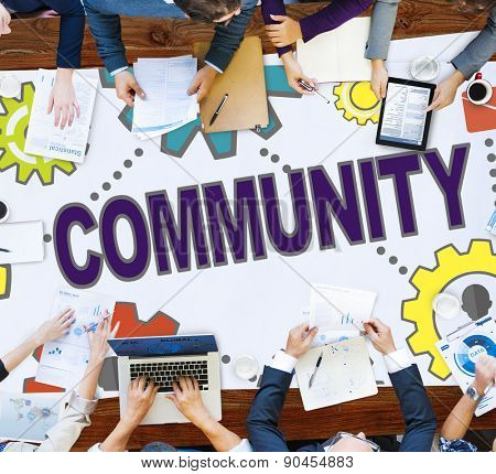 Community Connection Society Social Media Social Network Concept