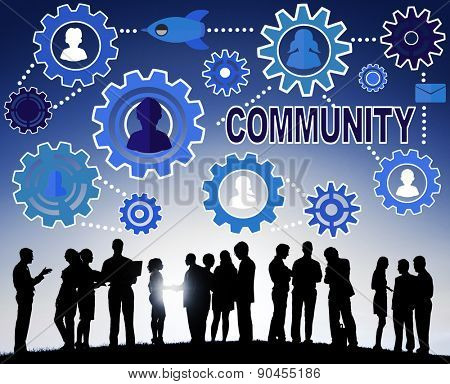 Community Connection Society Social Media Social Network Concept