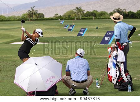 David Leadbetter And Lydia Ko At The Ana Inspiration Golf Tournament 2015