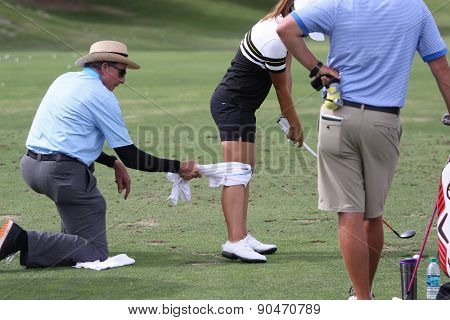 David Leadbetter And Lydia Ko At The Ana Inspiration Golf Tournament 2015