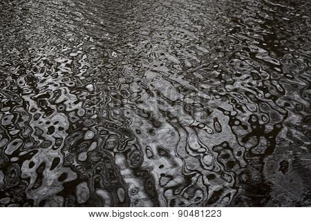 The surface of the water