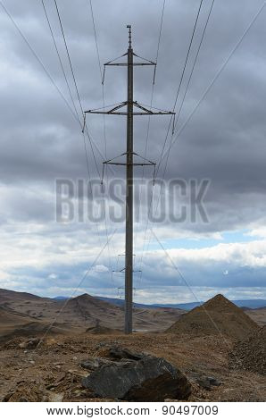 Landscape With Electricity Towers