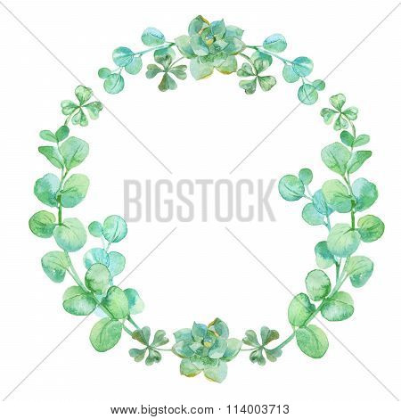 Wedding invitation wreath.