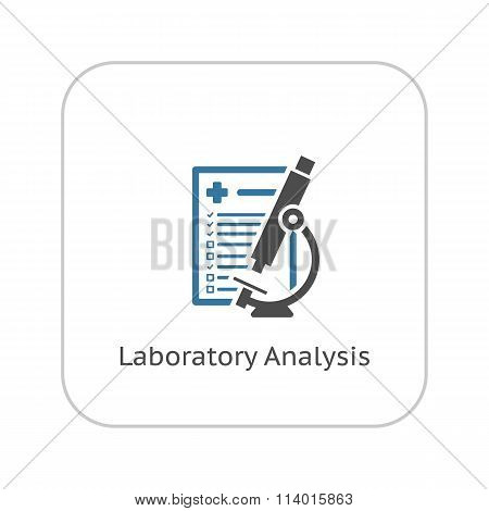 Laboratory Analysis Icon. Flat Design.