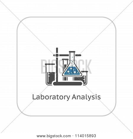 Laboratory Analysis Icon. Flat Design.
