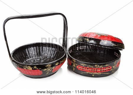 Traditional Tiered Bakul Siah Wedding Basket Used By Peranakan Chinese