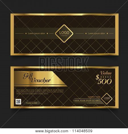 Gift Voucher Premier Gold.Vector