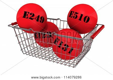 Harmful food additives in the shopping basket