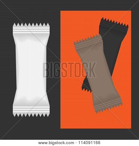 Realistic blank packages.
