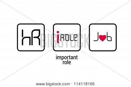 HR vector icons set