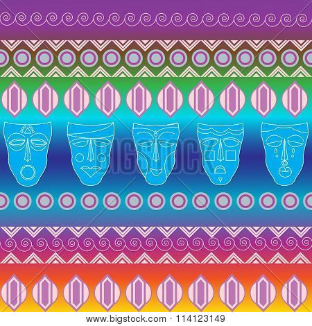 Tribal Ethnic Seamless Pattern. It Can Be Used For Cloth, Bags, Notebooks, Cards, Envelopes, Pads, B