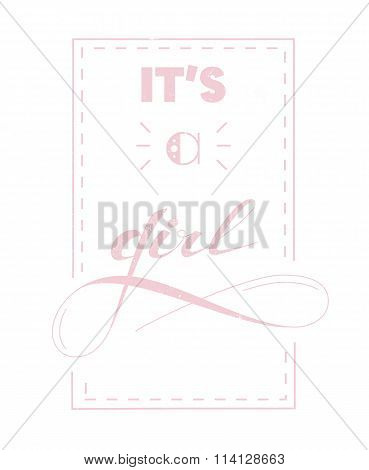Baby shower invitation template.
