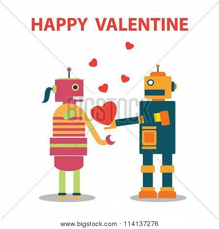 robot happy valentine
