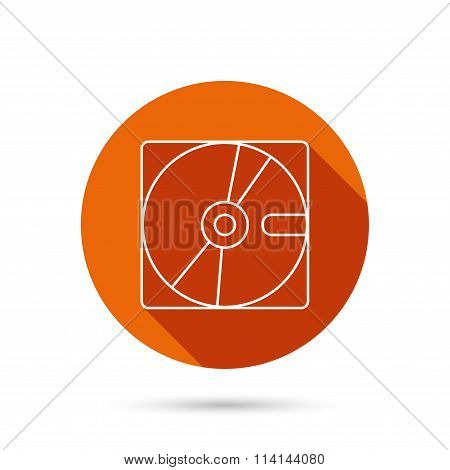 Harddisk icon. Hard drive storage sign.