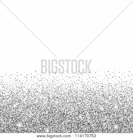 silver glitter background.