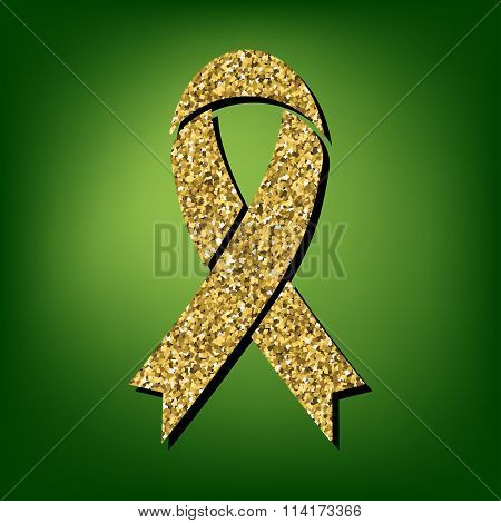 Golden shiny icon
