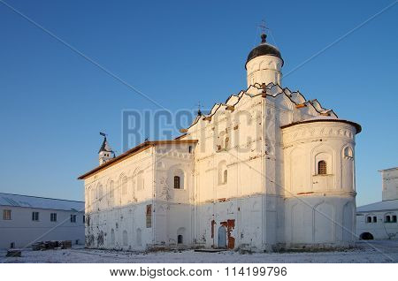 Lodeinoe Pole, Leningrad Oblast, Russia - January, 2016: The Holy Trinity Alexander Svirsky Monaster