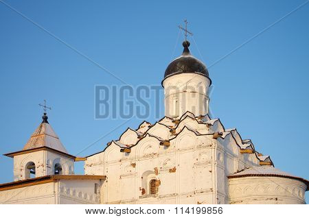 Lodeinoe Pole, Leningrad Oblast, Russia - January, 2016: The Holy Trinity Alexander Svirsky Monaster