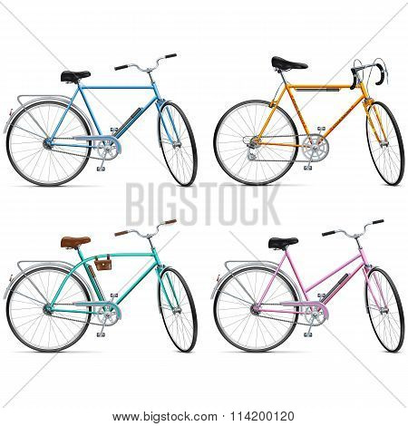 Vector Bicycle Set