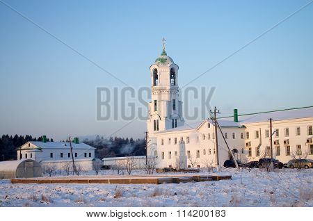 Lodeinoe Pole, Leningrad Oblast, Russia - January, 2016: The Holy Trinity Alexander Svirsky Monaster
