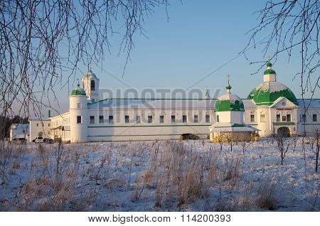 Lodeinoe Pole, Leningrad Oblast, Russia - January, 2016: The Holy Trinity Alexander Svirsky Monaster