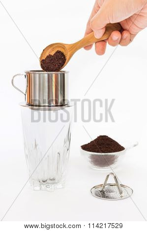 'Phin' traditional Vietnamese coffee maker