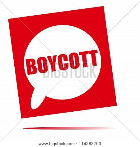 Boycott  Speech Bubble Icon