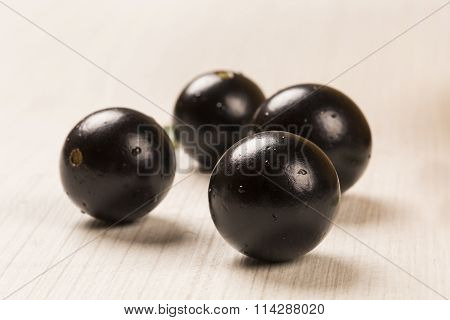 Berry Jaboticaba On Wooden Table