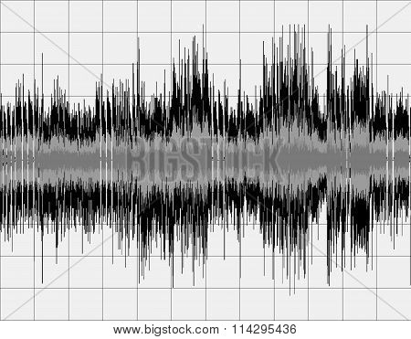 Abstract digital sound wave background.