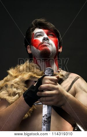 Praying Warrior Portrait