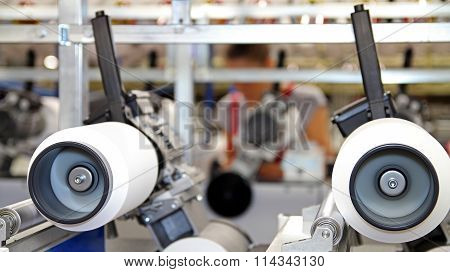 Yarn Spinning Machine Close Up