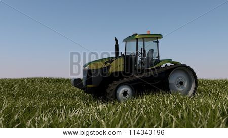 general catepillar tractor in field