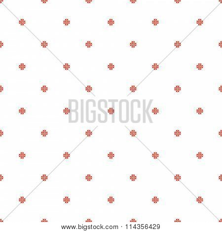 Cross stitch dot seamless vector pattern.