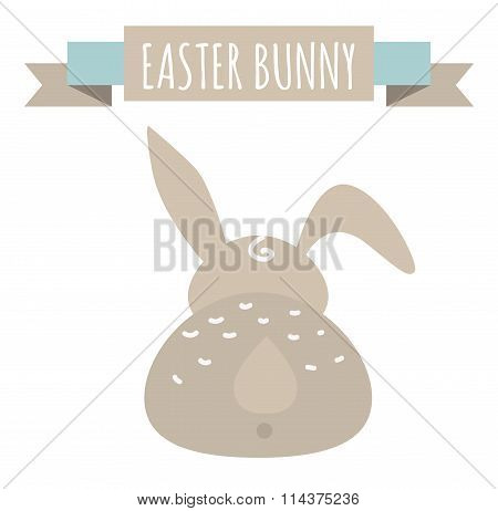 Easter bunny cute vector style