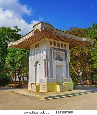 Ancient fountain of the Famous Ukrainian and Russian painter in Feodosia Crimea