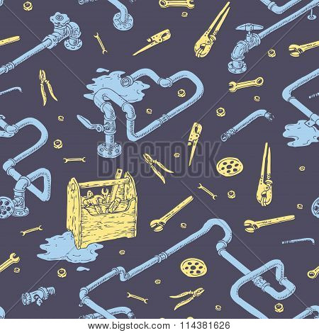 Sanitary Engineering Seamless Pattern