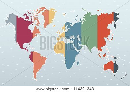 colored world map