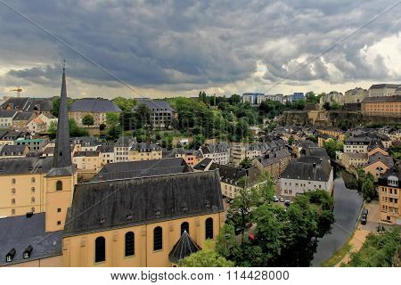 Ancient town in central Luxembourg, dominated by the partly ruin