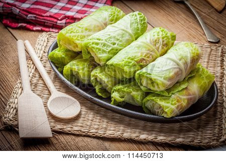 Raw Cabbage Rolls.